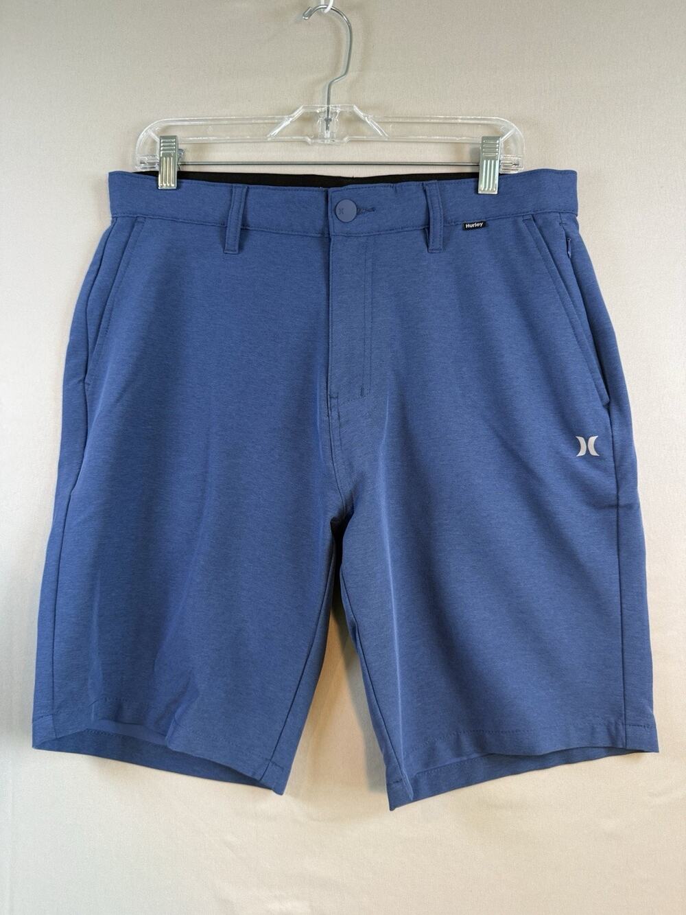Hurley Shorts Men 32 Blue All Day Hybrid Stretch Performance Wicking Golf